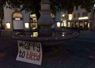 İsviçre’de feminist eylem: Regl utanç, tampon lüks tüketim değildir