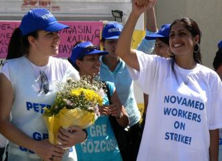 26 Eylül 2006: Novamed’te iki erkek 81 kadın işçi greve çıktı