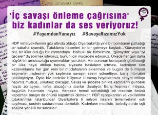 ‘İç savaşı önleme çağrısına’ biz kadınlar da ses veriyoruz! / Barış İçin Kadın Girişimi