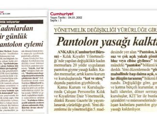 7 Aralık 2001: “Pantolon Giyme Yasağını Tanımıyoruz” eylemi
