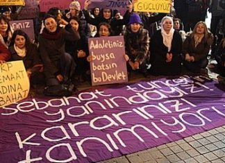 3 Ocak 2014: HDP milletvekili Sebahat Tuncel ile ilgili Yargıtay kararına protesto