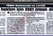 7 Mart 1986: Feministlerden ilk kampanya; ‘CEDAW uygulansın’ kampanyasında imzalar TBMM’ye verildi