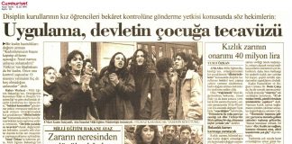 9 Şubat 1995: Milli Eğitim Müdürlüğü önünde ‘Bekaret kontrolüne hayır’ eylemi yapıldı