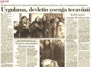 9 Şubat 1995: Milli Eğitim Müdürlüğü önünde ‘Bekaret kontrolüne hayır’ eylemi yapıldı