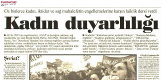 15 Şubat 1997: ‘Şeriata karşı kadın yürüyüşü’ yapıldı