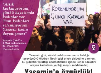 Yasemin’e ses, birbirimize güç verelim