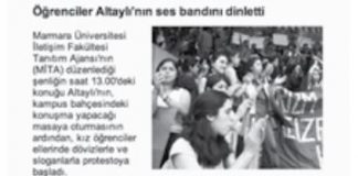 30 Mayıs 2002: Marmara İletişim’de üniversiteli kadın grupları Fatih Altaylı’yı konuşturmadı