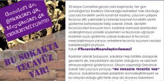 Yoğurtçu Kadın Forumu 26 Mayıs Cuma akşamı saat 21:30’da tecavüze karşı eyleme çağırıyor!