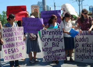 23 Haziran 2011: Sendikalarda Erkek Egemenliğine Karşı Kadın İnisiyatifi açıklama yaptı