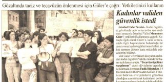 25 Haziran 2003: Kadın siyasetçiye işkence ve tecavüze karşı kadınlar İstanbul Valiliği’nde!