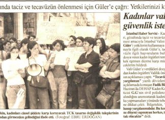 25 Haziran 2003: Kadın siyasetçiye işkence ve tecavüze karşı kadınlar İstanbul Valiliği’nde!