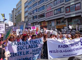 20 Temmuz 2014: Kadınlar “Kadın katliamı var, meclis olağaüstü toplansın” talebiyle Türkiye’nin her yerinde sokakta