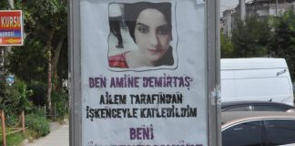 11 Ağustos 2016: Abisi tarafından işkenceyle öldürülen Amine Demirtaş için eylem