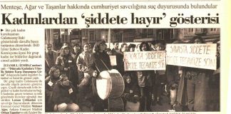 19 Ağustos 1995: Leman Çelikaslan’a gözaltında tecavüz protesto edildi