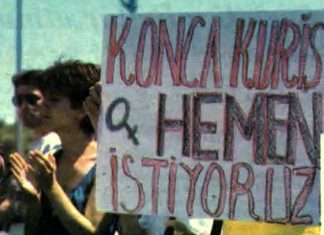 2 Ağustos 1998: Hizbullah’ın kaçırdığı Konca Kuriş için feministler eylem yaptı