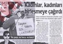 8 Ekim 2000: Ankara’da “2000 Yılı Dünya Kadın Yürüyüşü” mitingi yapıldı