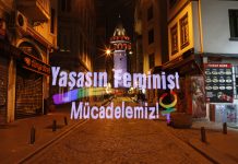 Işıklı şovla feminist gece yürüyüşüne çağrı