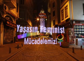 Işıklı şovla feminist gece yürüyüşüne çağrı