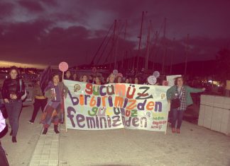 Bodrum Feminist Gece Yürüyüşü’nde kareler: gücümüz birbirimizden gücümüz feminizmden