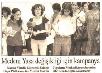 24 Mayıs 2003: Kadına Yönelik Ekonomik Şiddete Hayır Kampanyası başladı