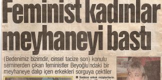 20 Kasım 1989: Feministler meyhane ve birahanelerde / geceler de bizim, sokaklar da