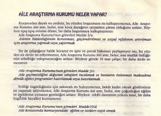 29 Aralık 1989: Aile Araştırma Kurumu/ Müslüman-Türk aile modeli kurumsallaştı