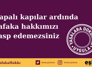 Kapalı kapılar ardında bu kez de nafaka hakkımızı gasp edemezsiniz / 10 Ocak 2022