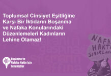 Toplumsal Cinsiyet Eşitliğine Karşı Bir İktidarın Boşanma ve Nafaka Konularındaki Düzenlemeleri Kadınların Lehine Olamaz!