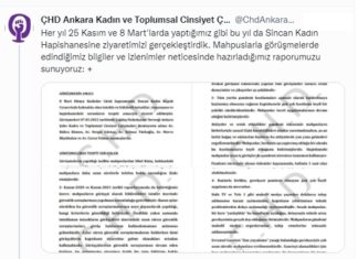 Sincan Kadın Kapalı Cezaevi Hakkında Rapor / Mart 2022