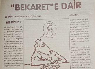 1 Kasım 1992: Boğaziçi Üniversitesi öğrencisi kadınlardan “Bekaret”e dair bülten