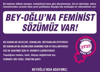 Yerel Seçimlere Feminist Adayımızla Katılıyoruz!