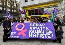 Serap için Feministler: Serap hayatta kaldığı için hapiste