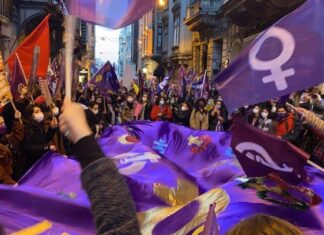 Eğitim Sen İstanbul 2 No’lu Şube üyesi bir grup feminist kadından açıklama