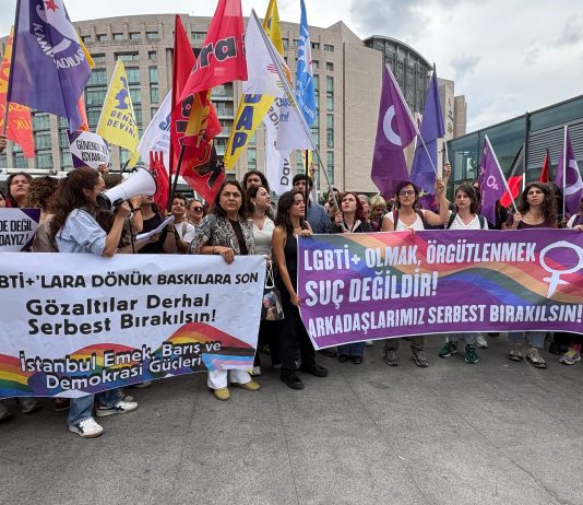 Kadınlar, lubunyalar ve emek-demokrasi güçleri: Ne LGBTİ+ olmak ne de örgütlenmek suç!
